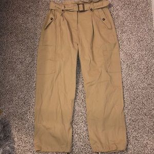 Tan cargo pants w/ many pockets